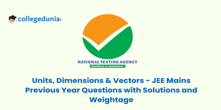 Units, Dimensions & Vectors - JEE Mains Previous Year Questions with Solutions and Weightage